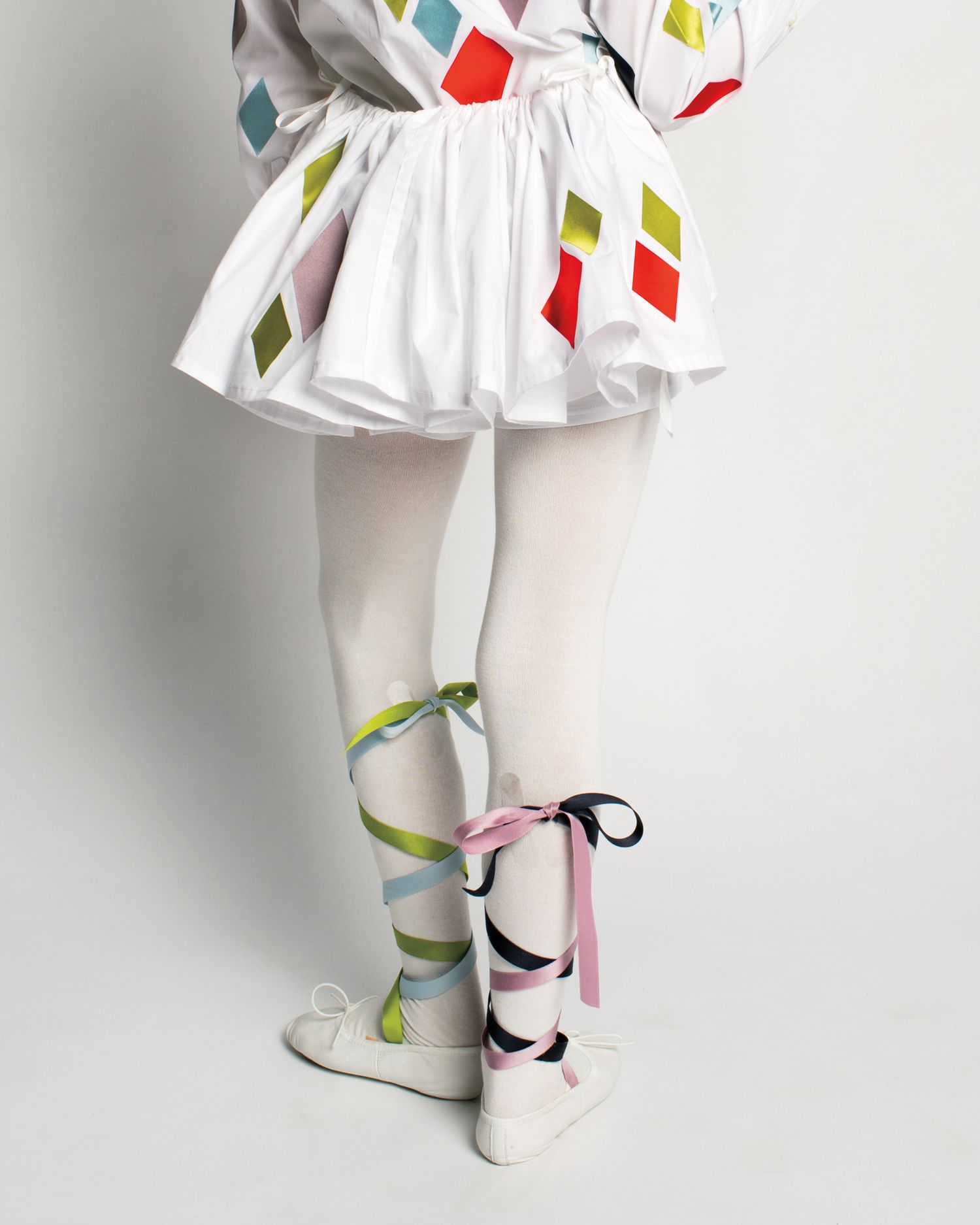 harlequin costume slippers