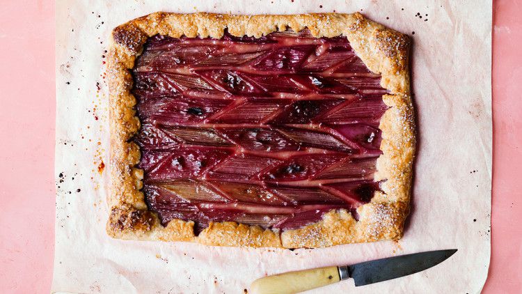 vanilla rhubarb tart