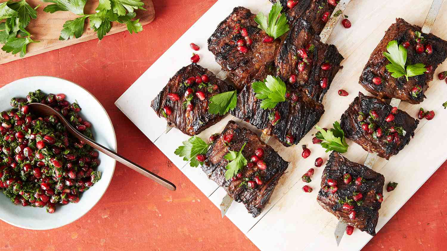 kebabs pomegranate steak