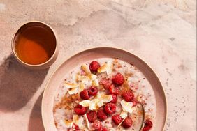 coconut raspberry breakfast pudding