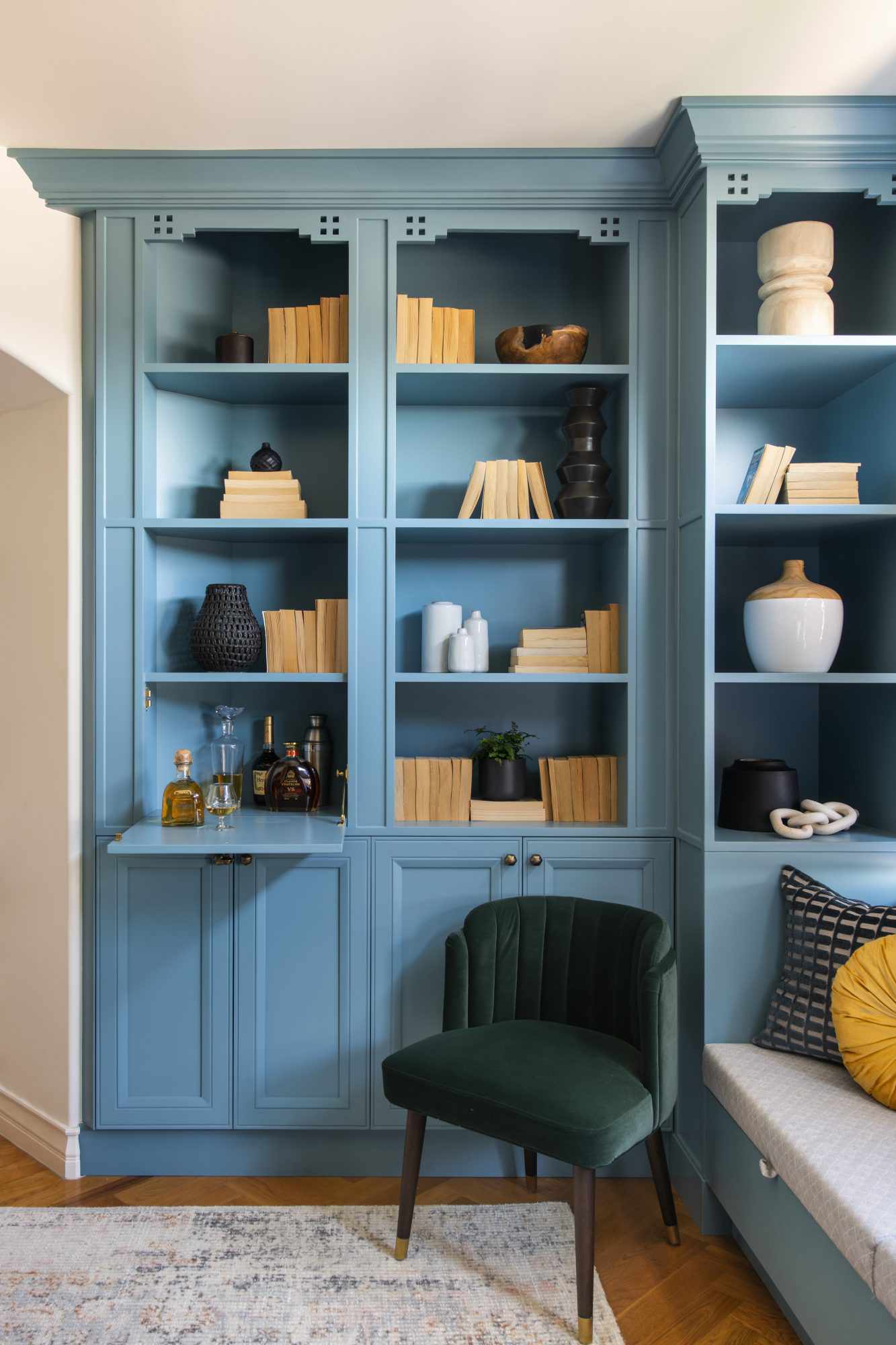 discrete built in home bar