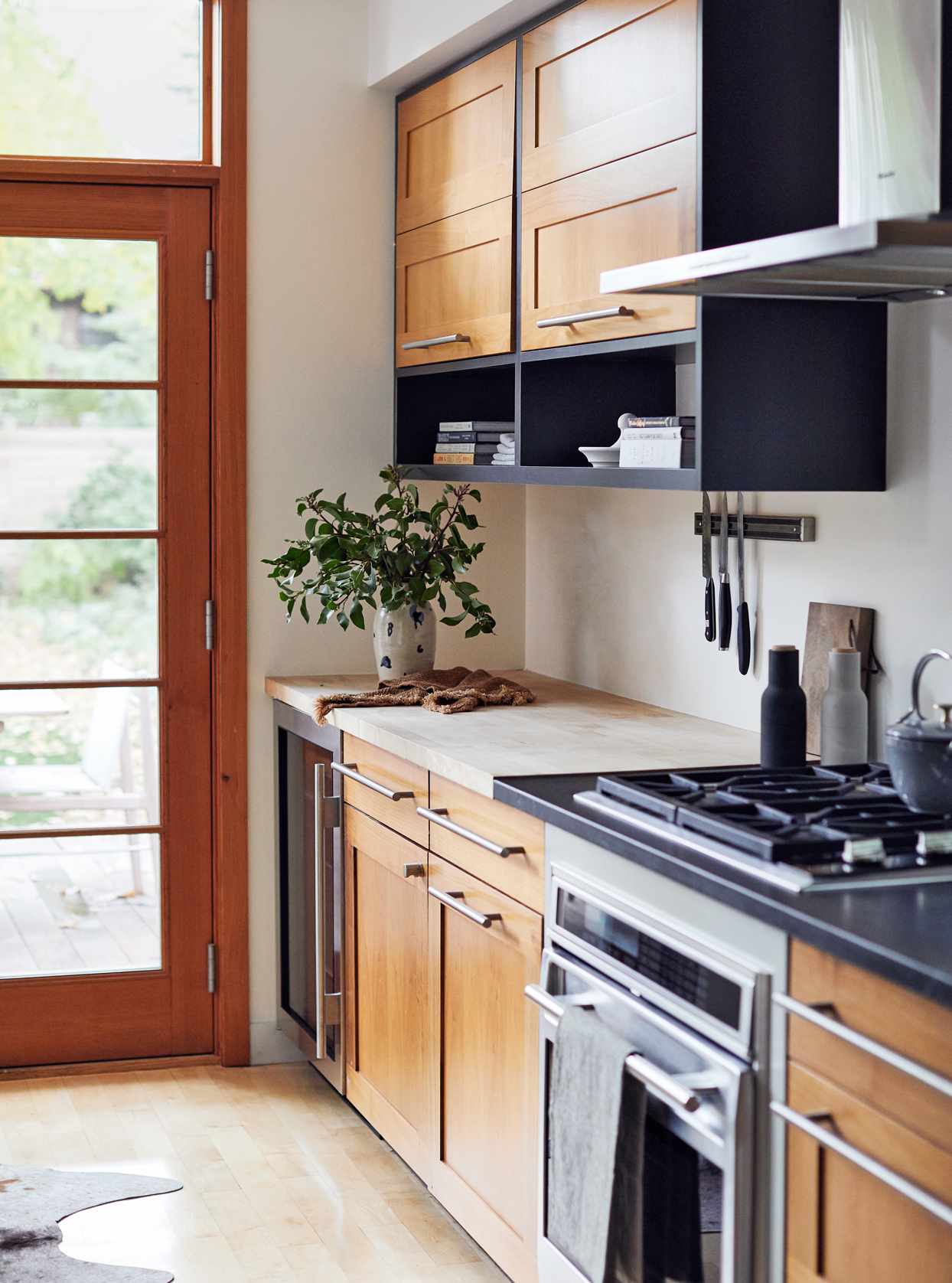 kitchen butcher block counters miele range