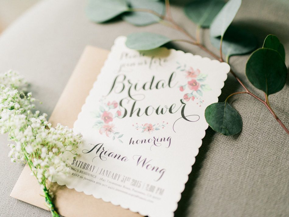 floral bridal shower invitation