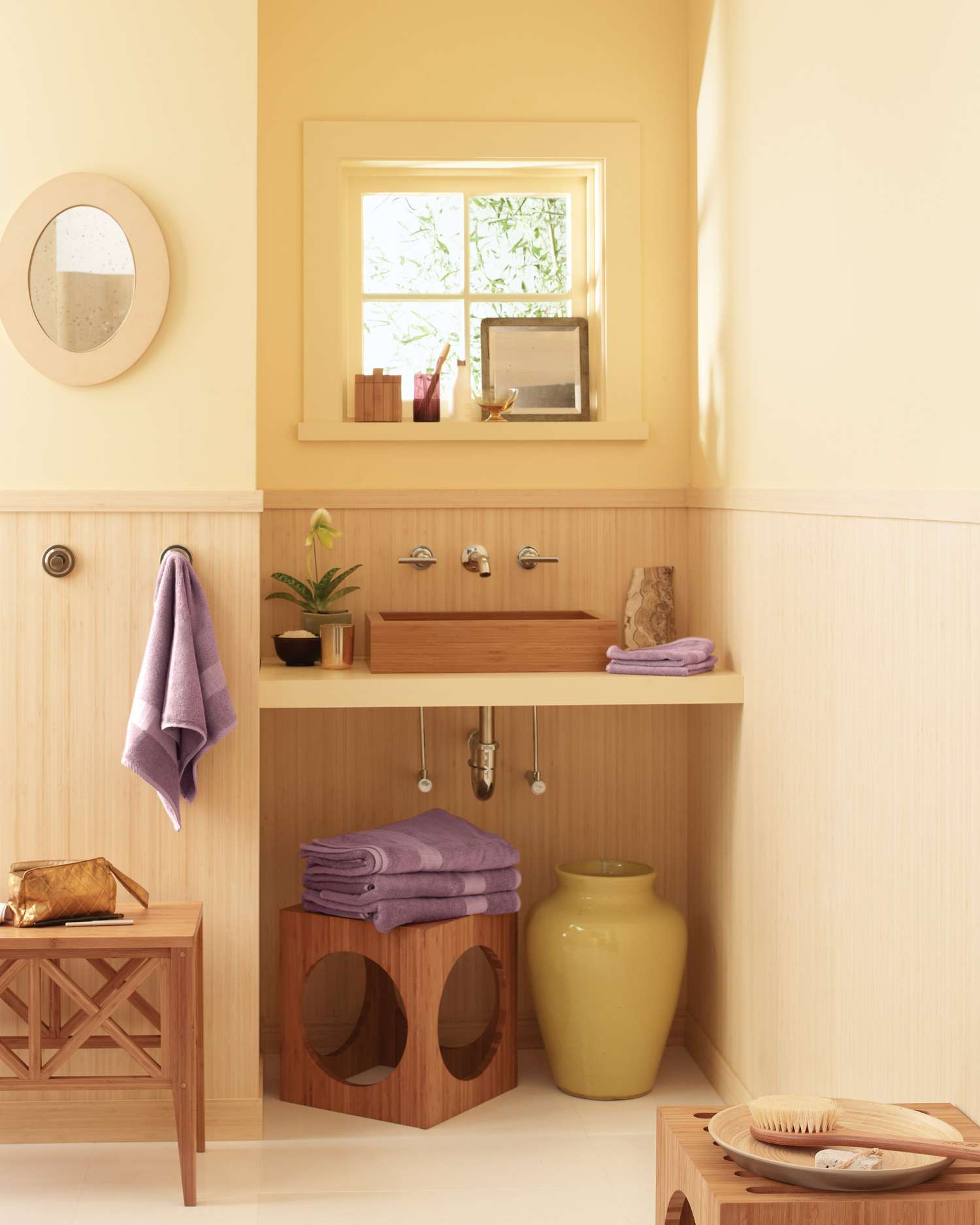 A beige bathroom