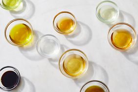 oils in small round dishes