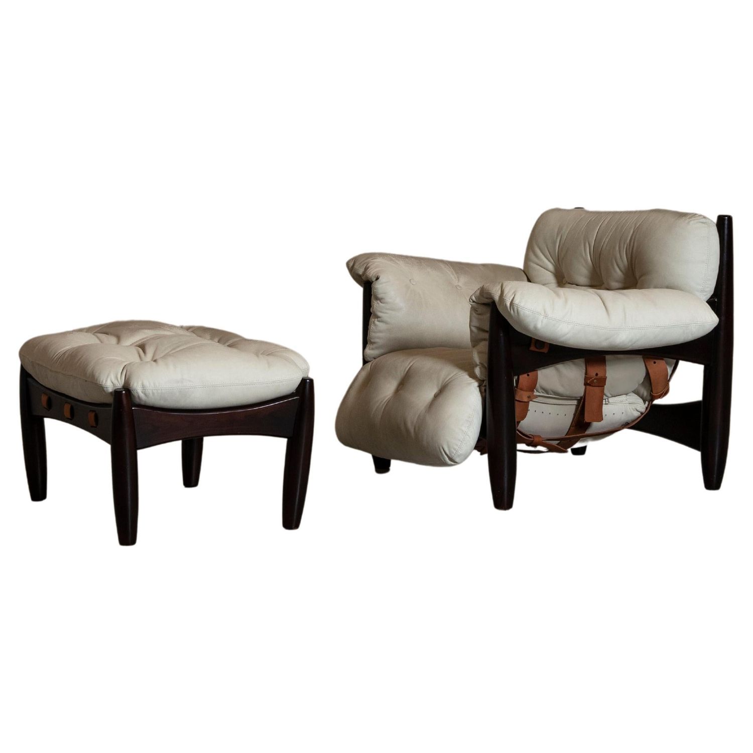 A white leather chair