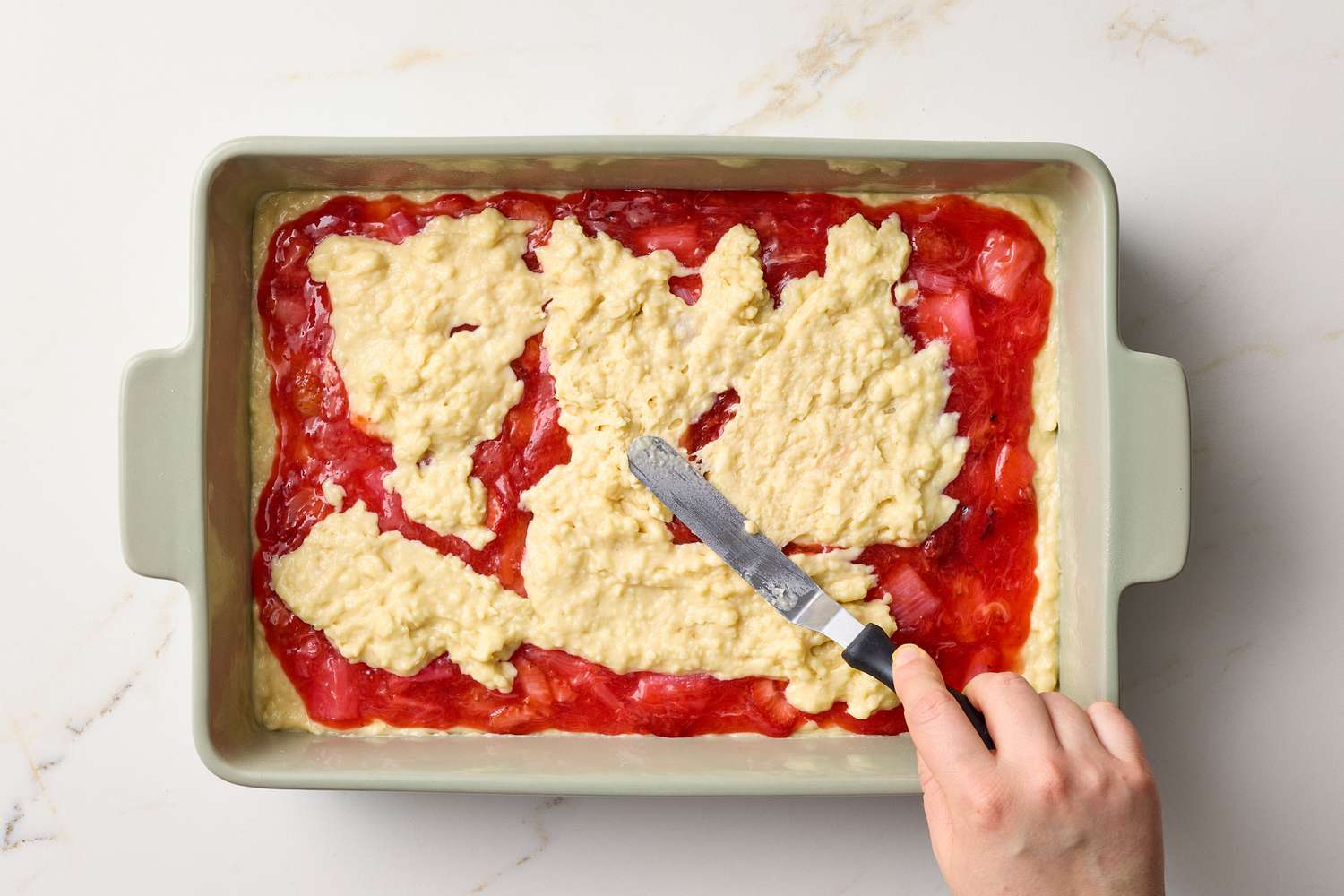 Strawberry Rhubarb Coffee Cake