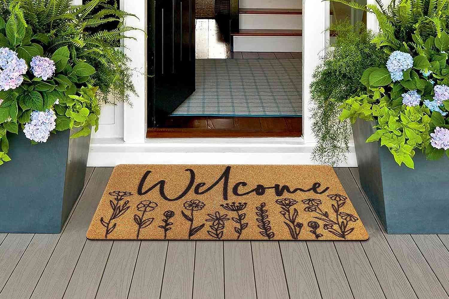  CiyvoLyeen Wildflower Welcome Door Mat