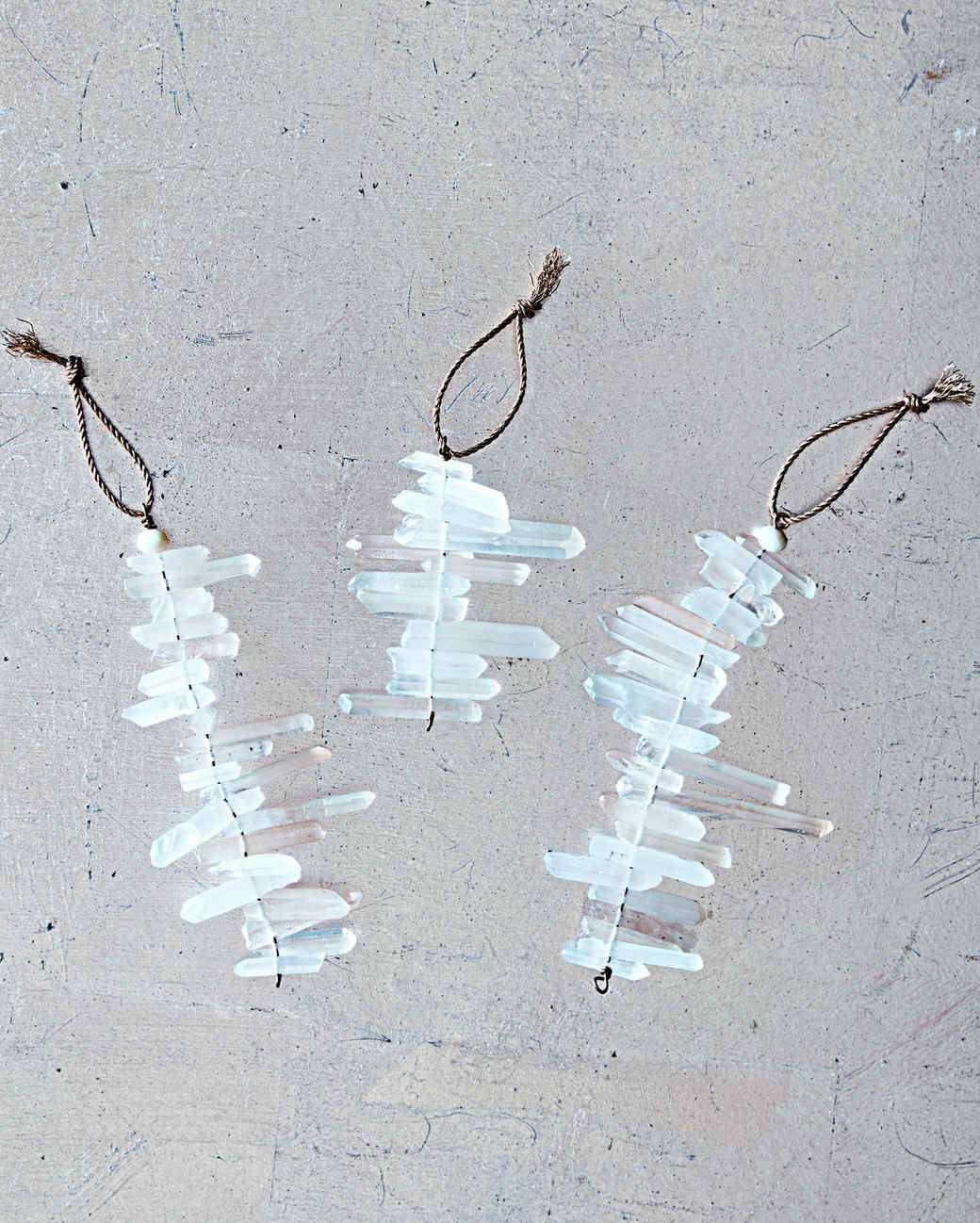 quartz icicle ornaments