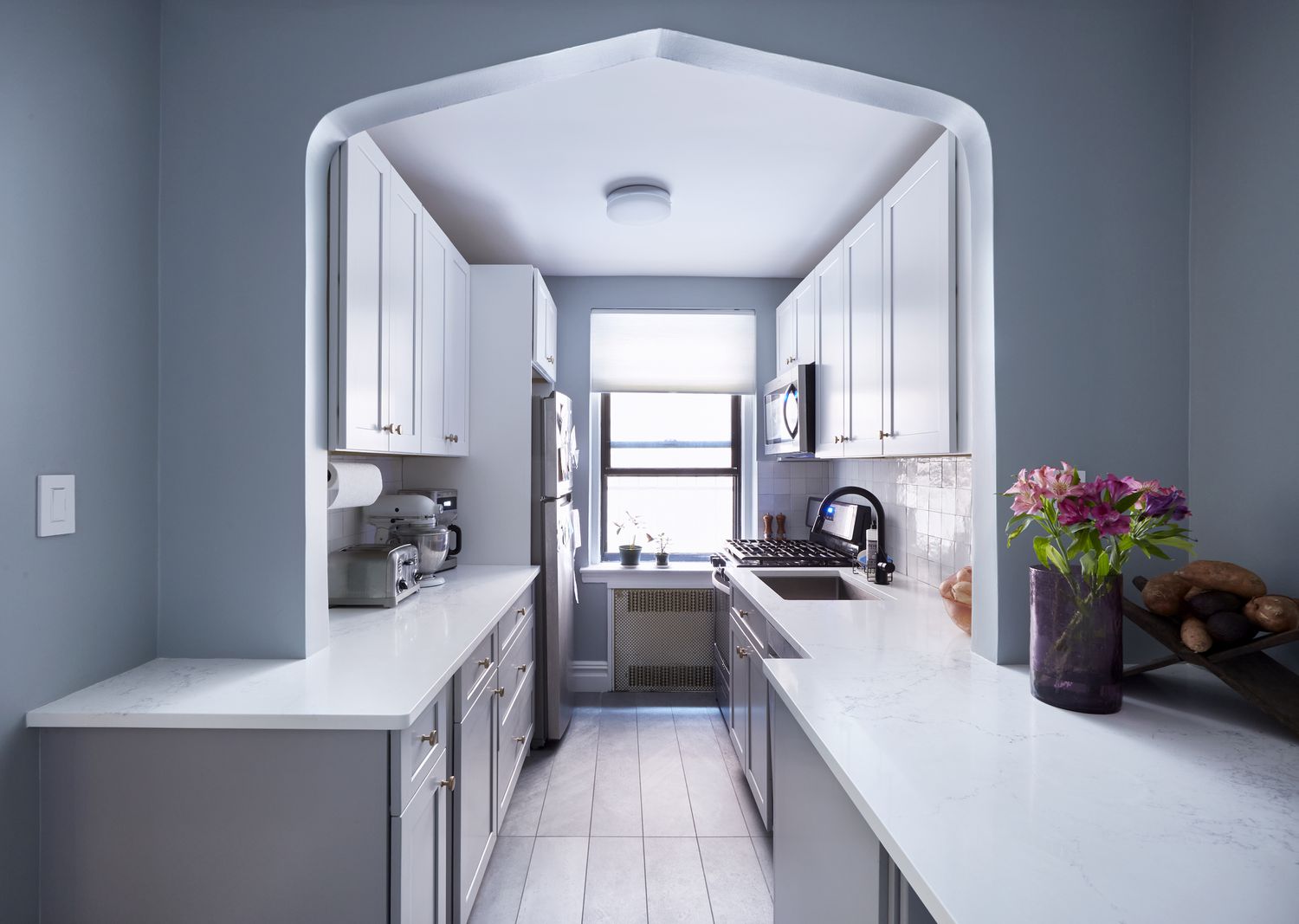 extended counter space galley kitchen