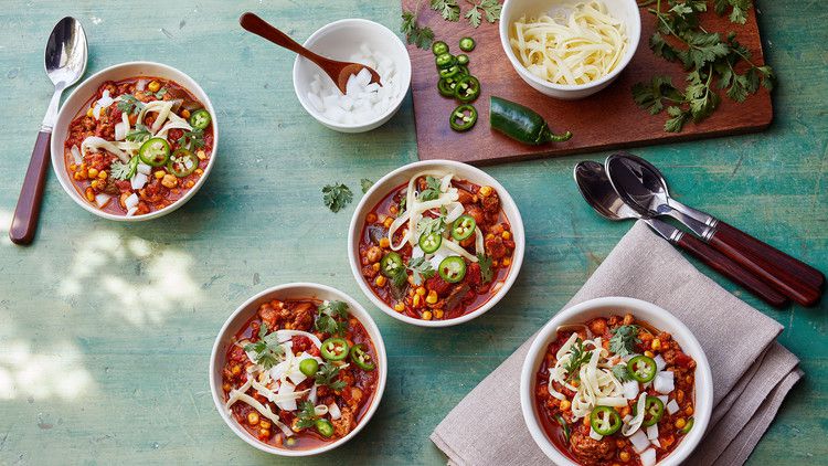 instant-pot turkey chili and add-ins