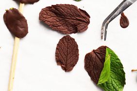 Chocolate mint leaves