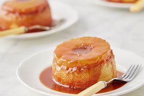 mini pineapple upside down cakes with rum caramel sauce