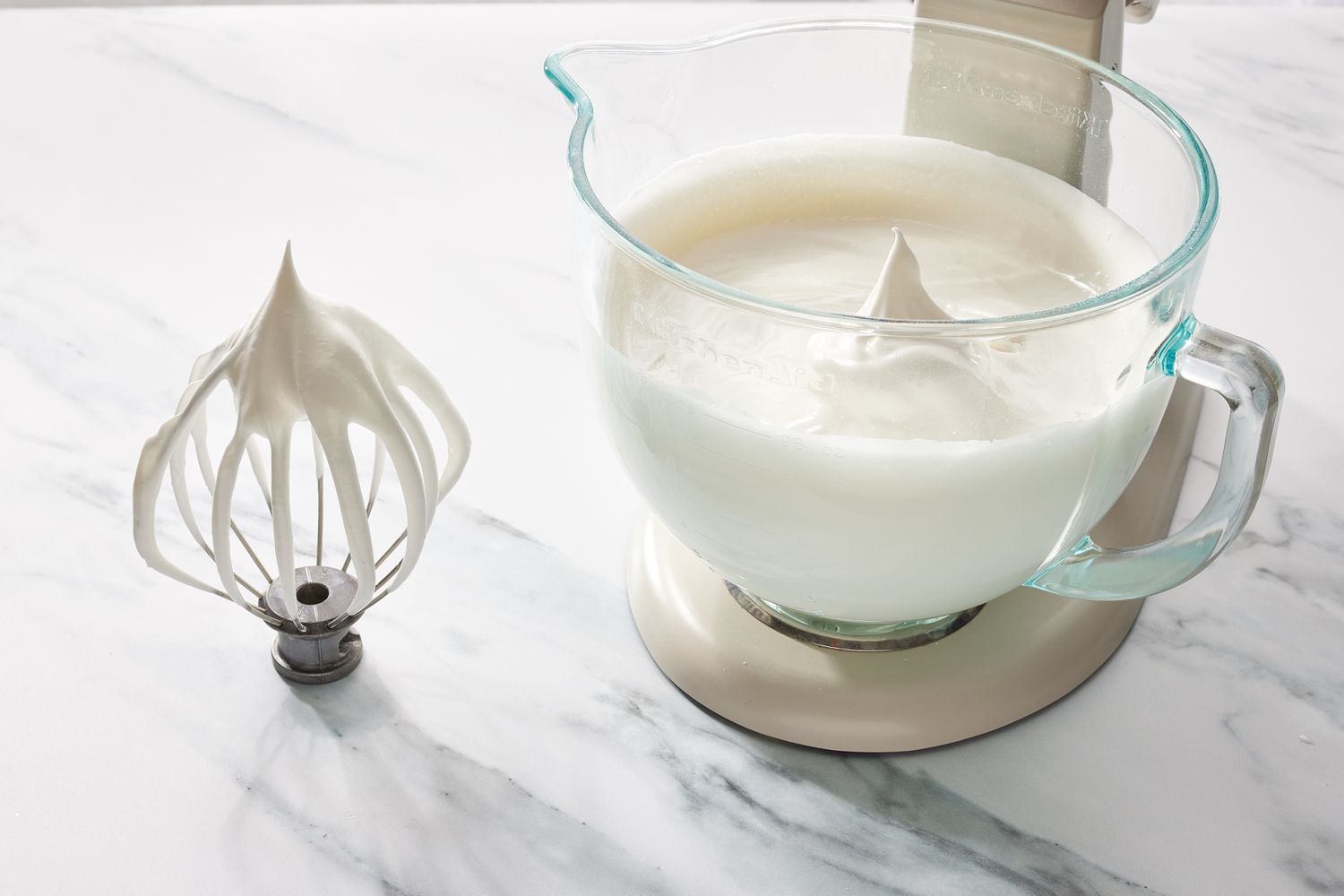 Cream frosting in stand mixer