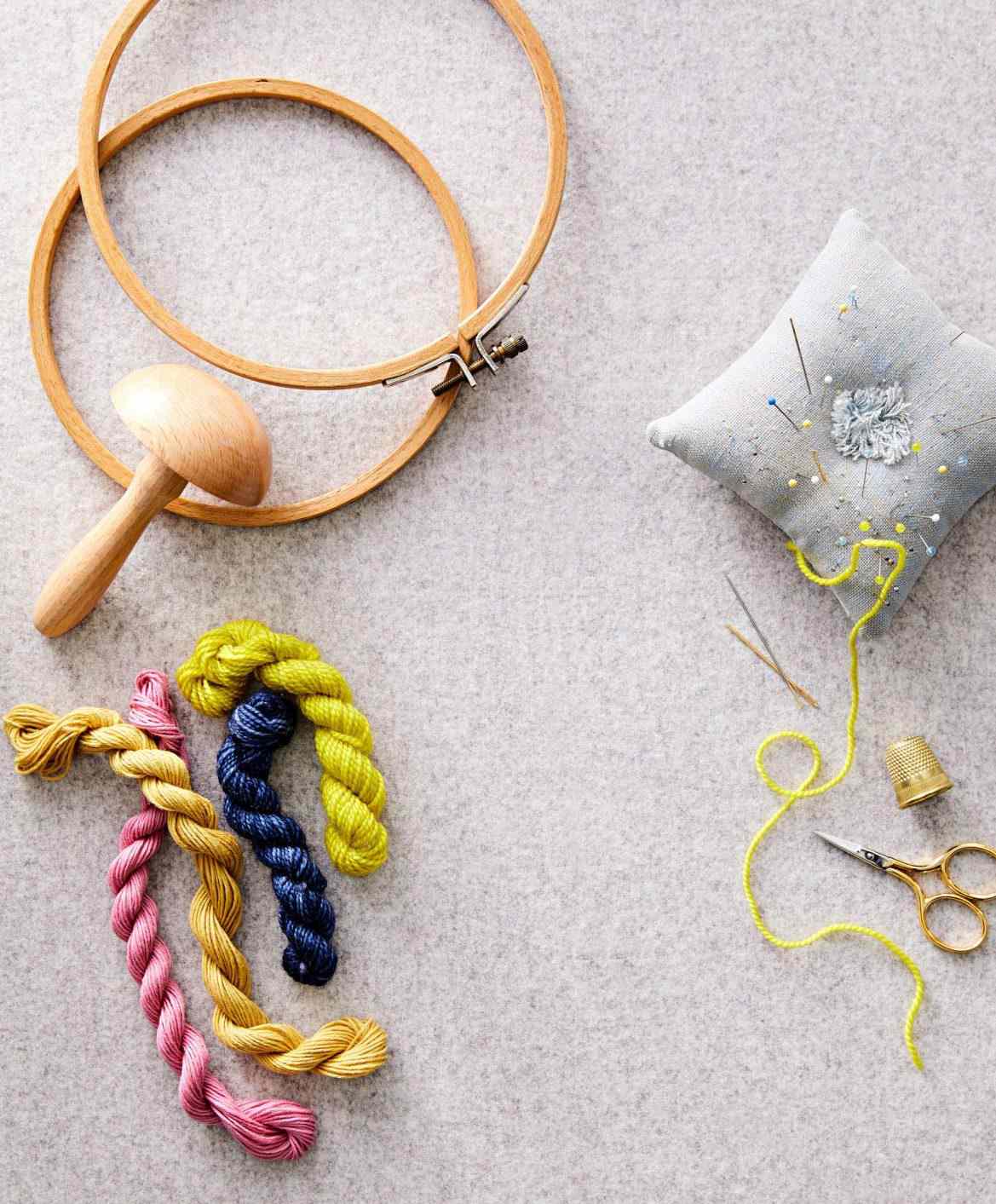 sewing supplies to mend clothes