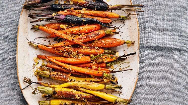 oat dukkah roasted carrots