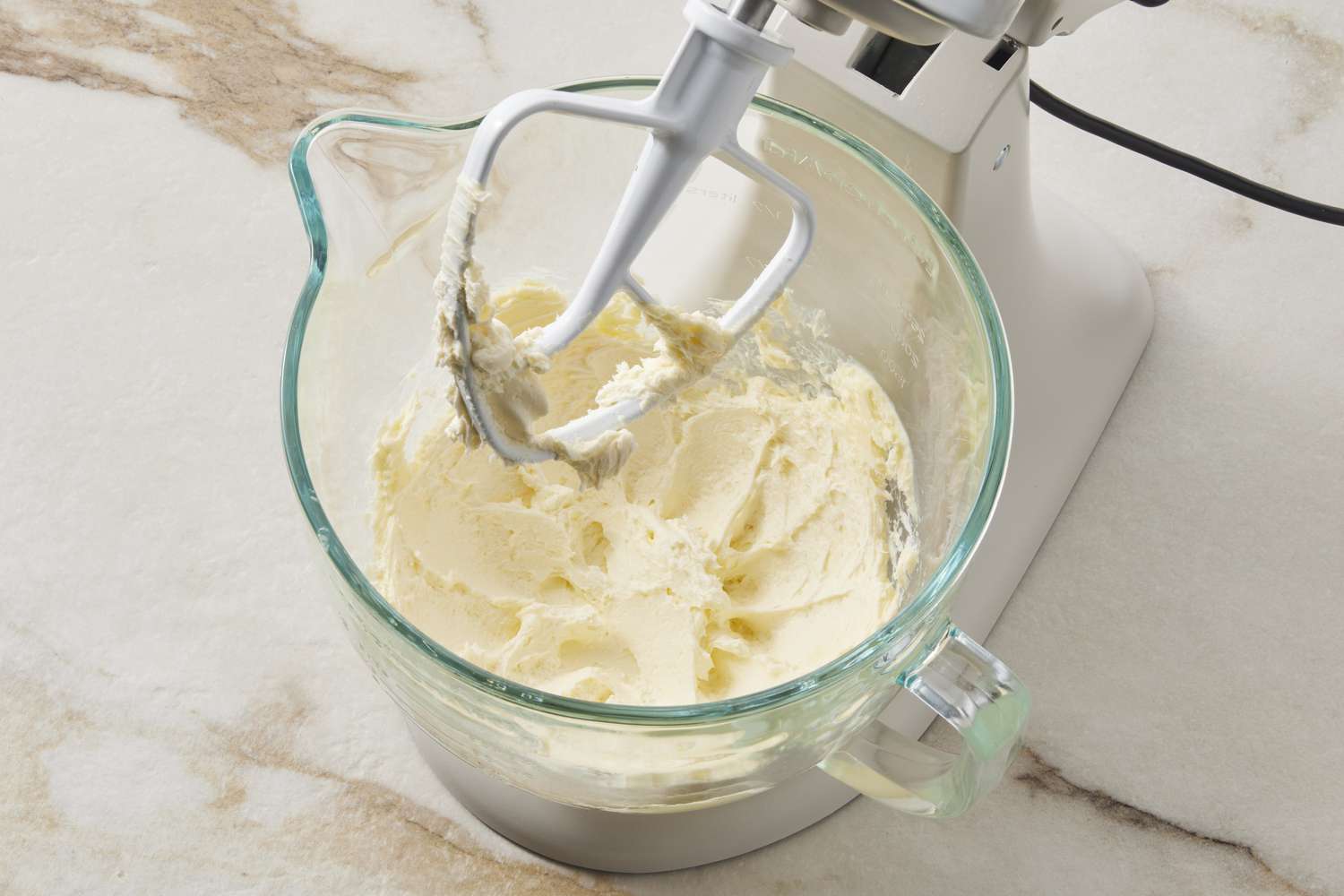 Butter in a stand mixer