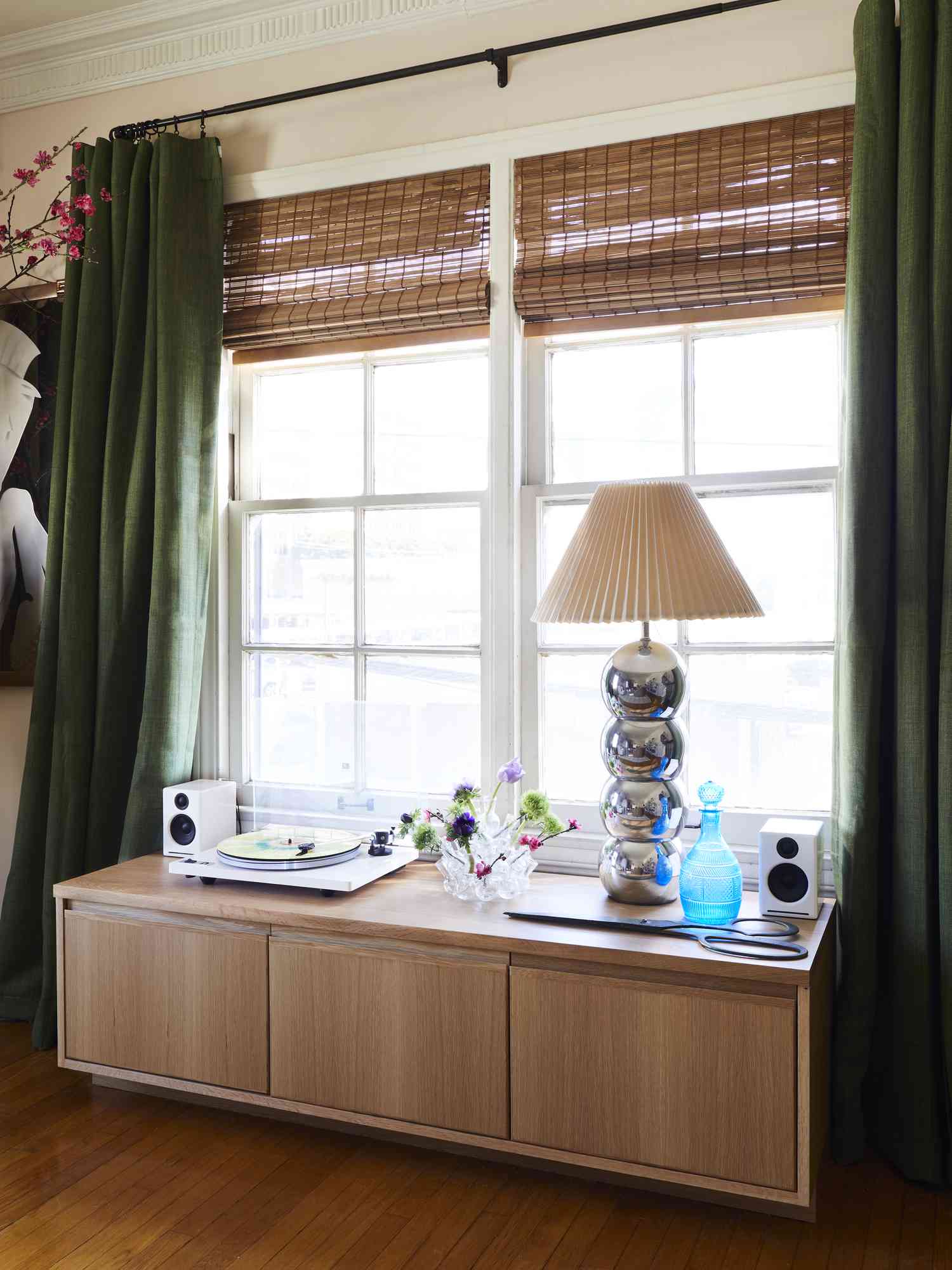 Layered shades and curtains