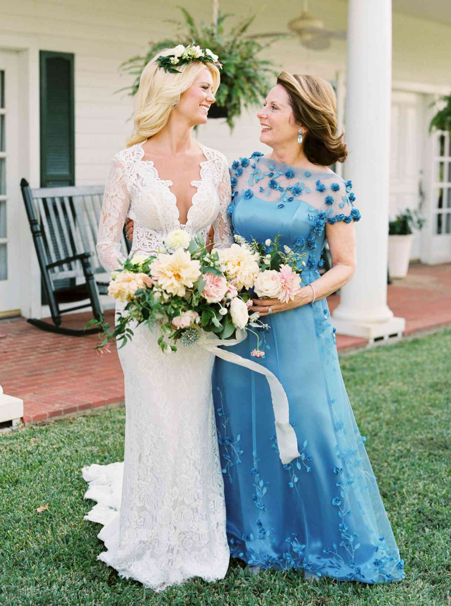 Blue Mother of the Bride Dress