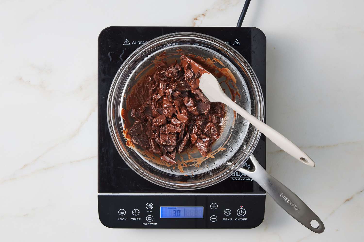 Melting chocolate in skillet
