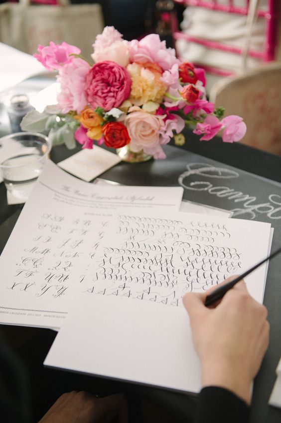 Calligraphy Class Bridal Shower