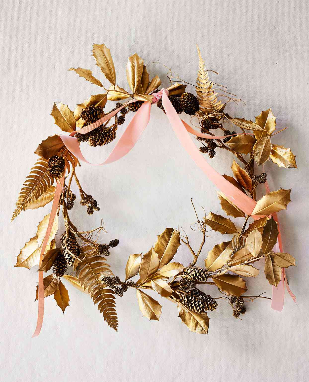 golden foliage fall and holiday wreath