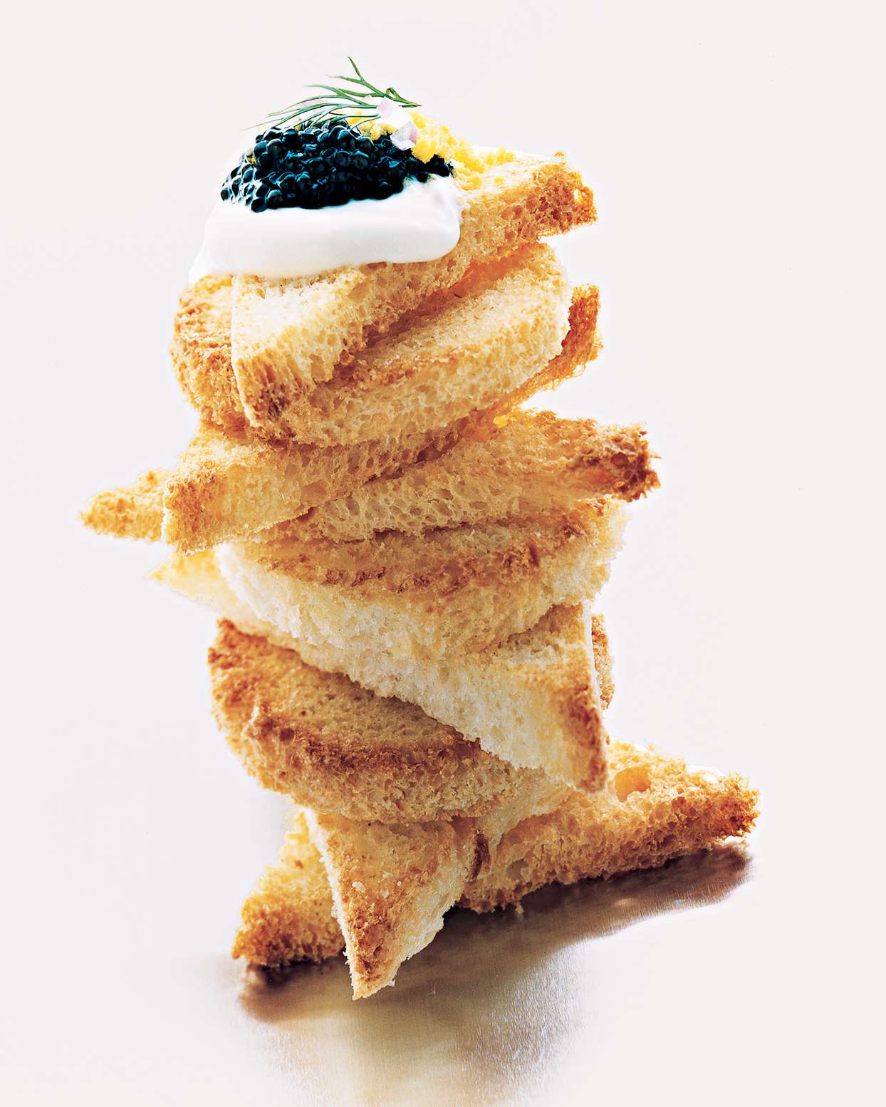 caviar on toasts