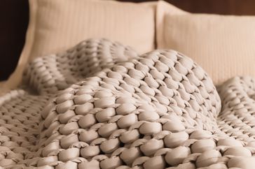 weighted knitted blanket