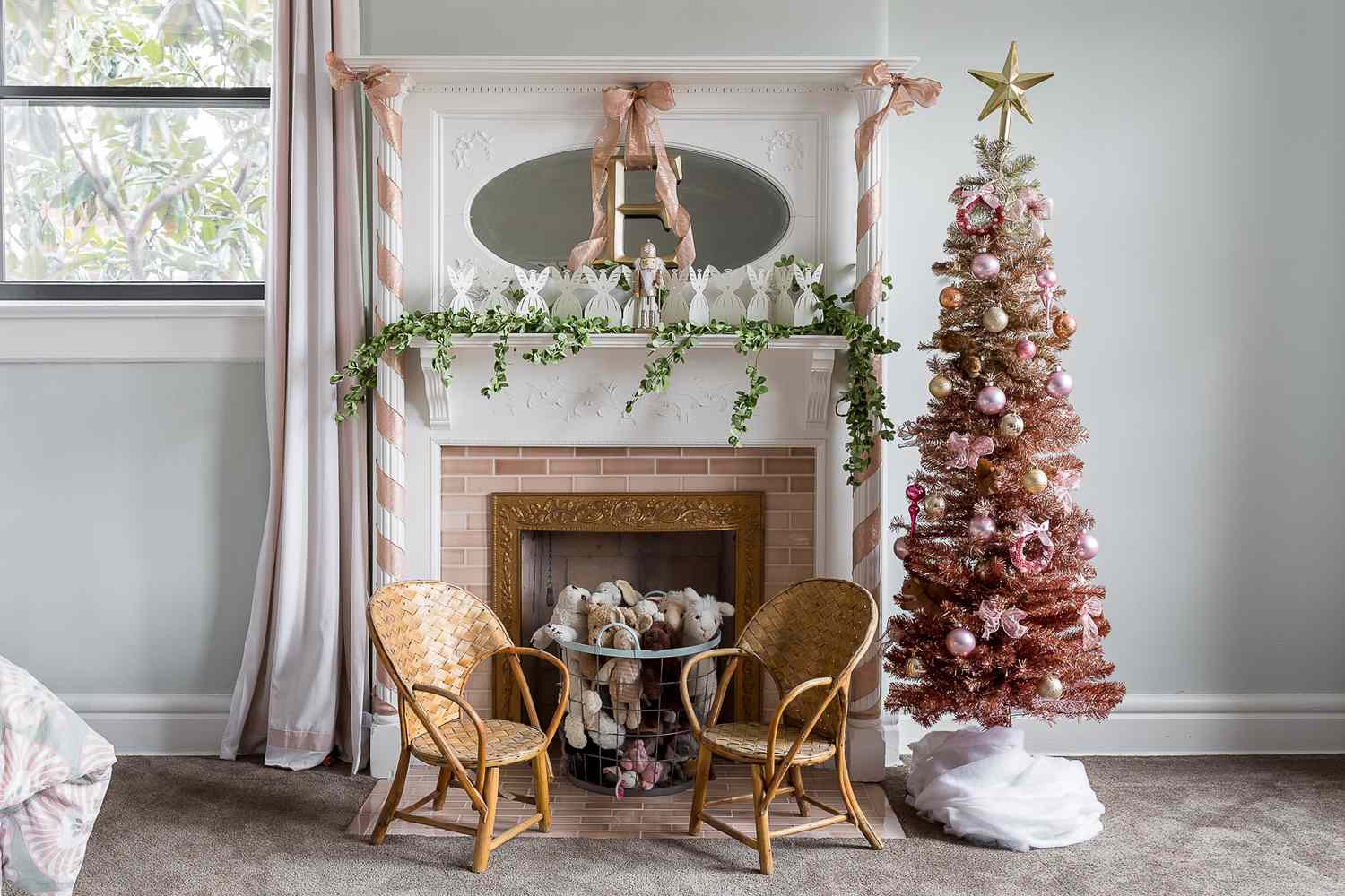 rose gold and pink christmas