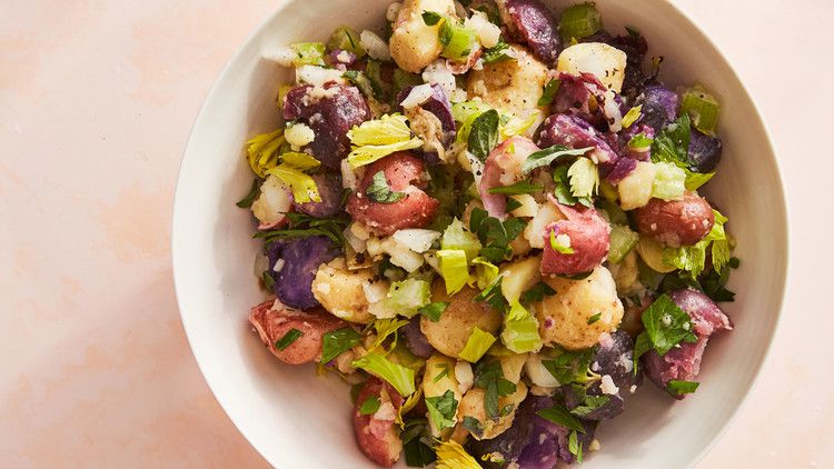 fresh and herby new potato salad