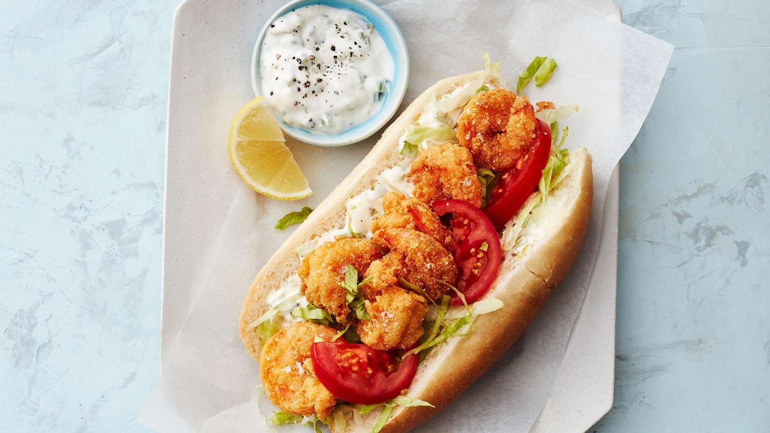 quick shrimp po'boys