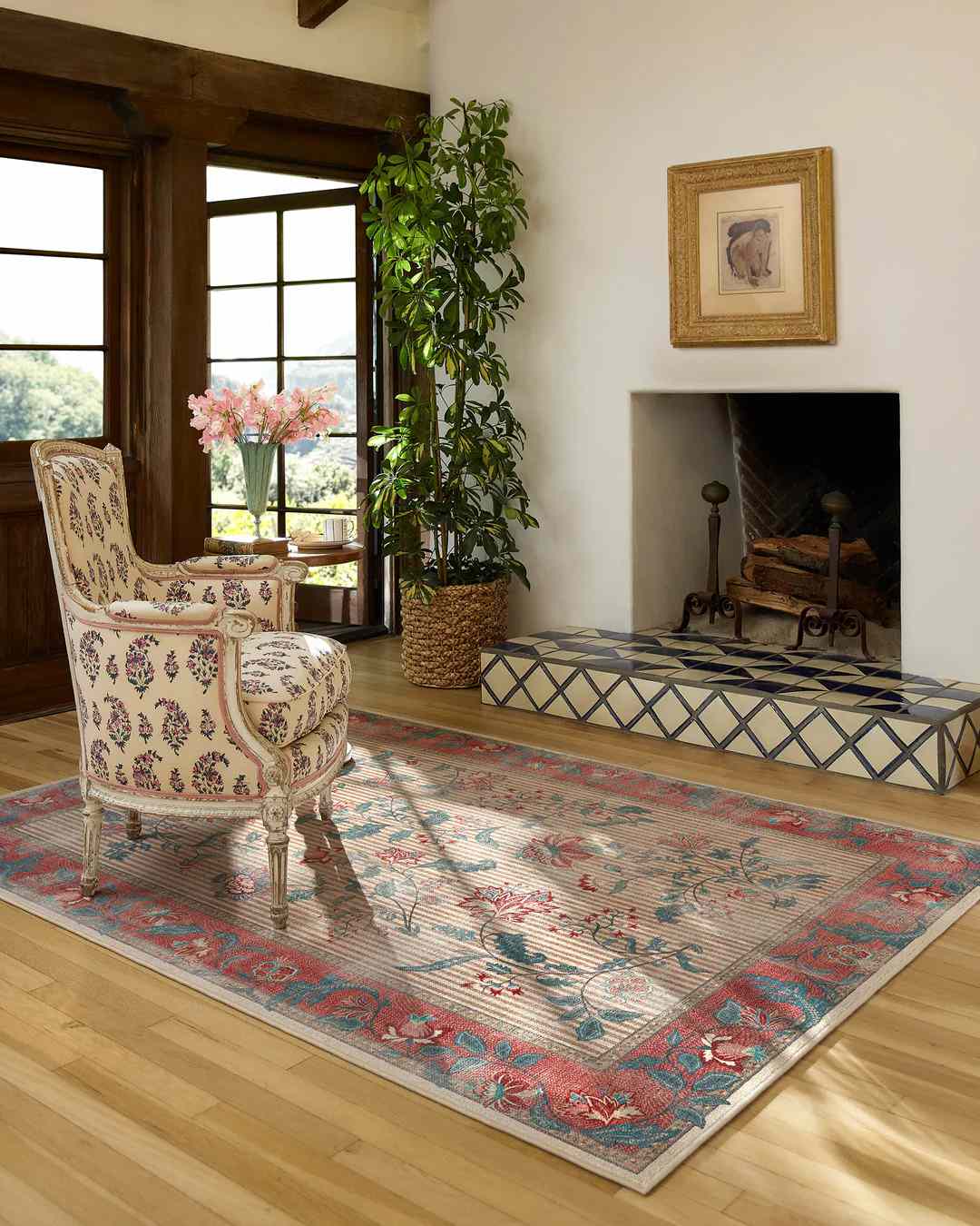 Lilou currant teal green rug from Ruggable. 