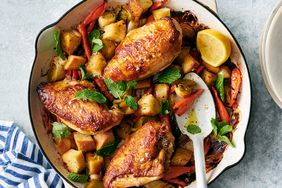 Skillet Chicken with Leeks and Carrots