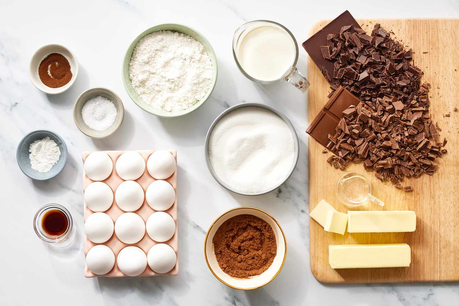 Chocolate Angel Food Cake with Double-Chocolate Frosting Ingredients