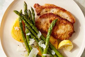 Parmesan Pork with Polenta and Asparagus