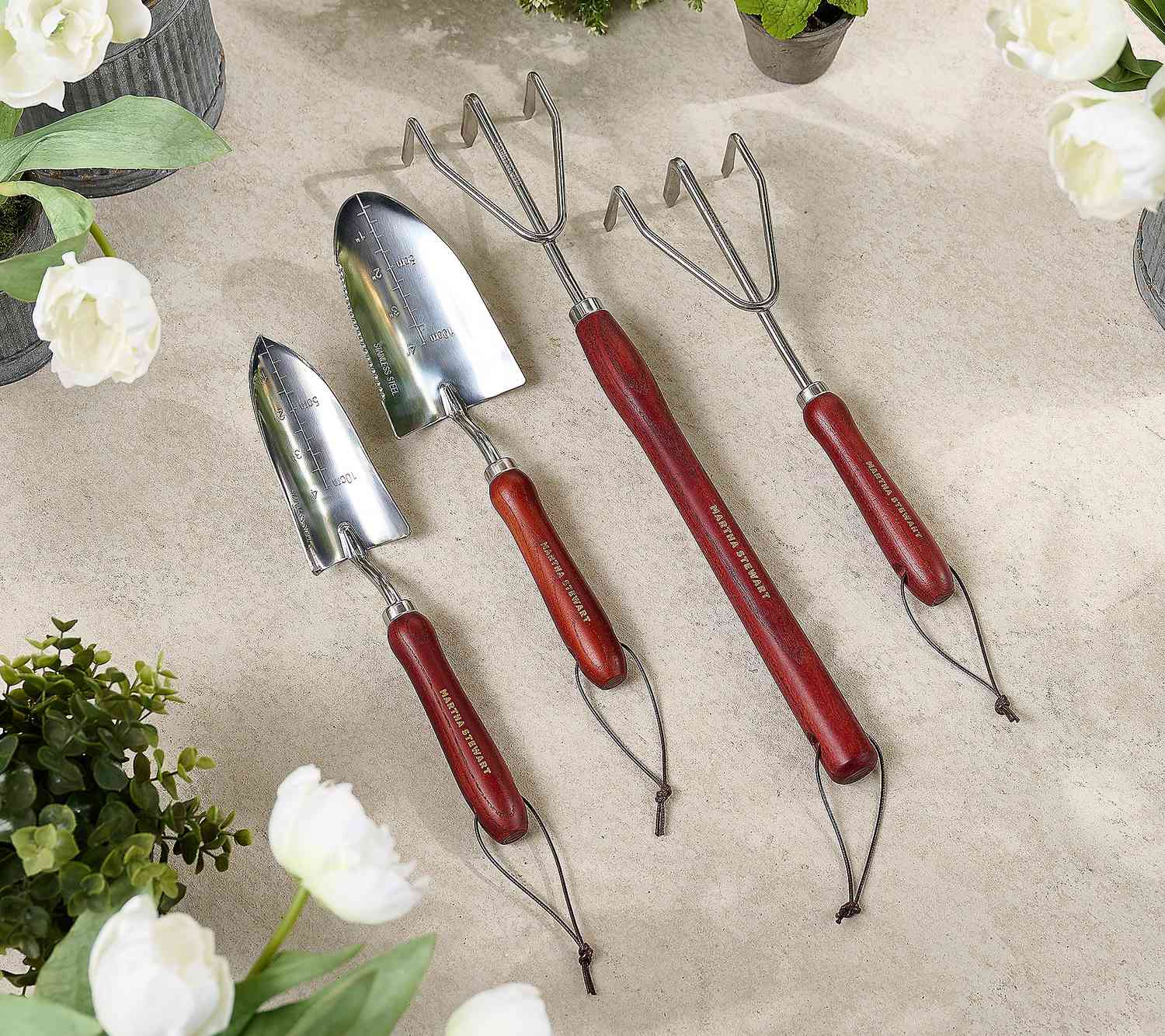 decorvow 4-Piece Trowel and Cultivator Planting Set