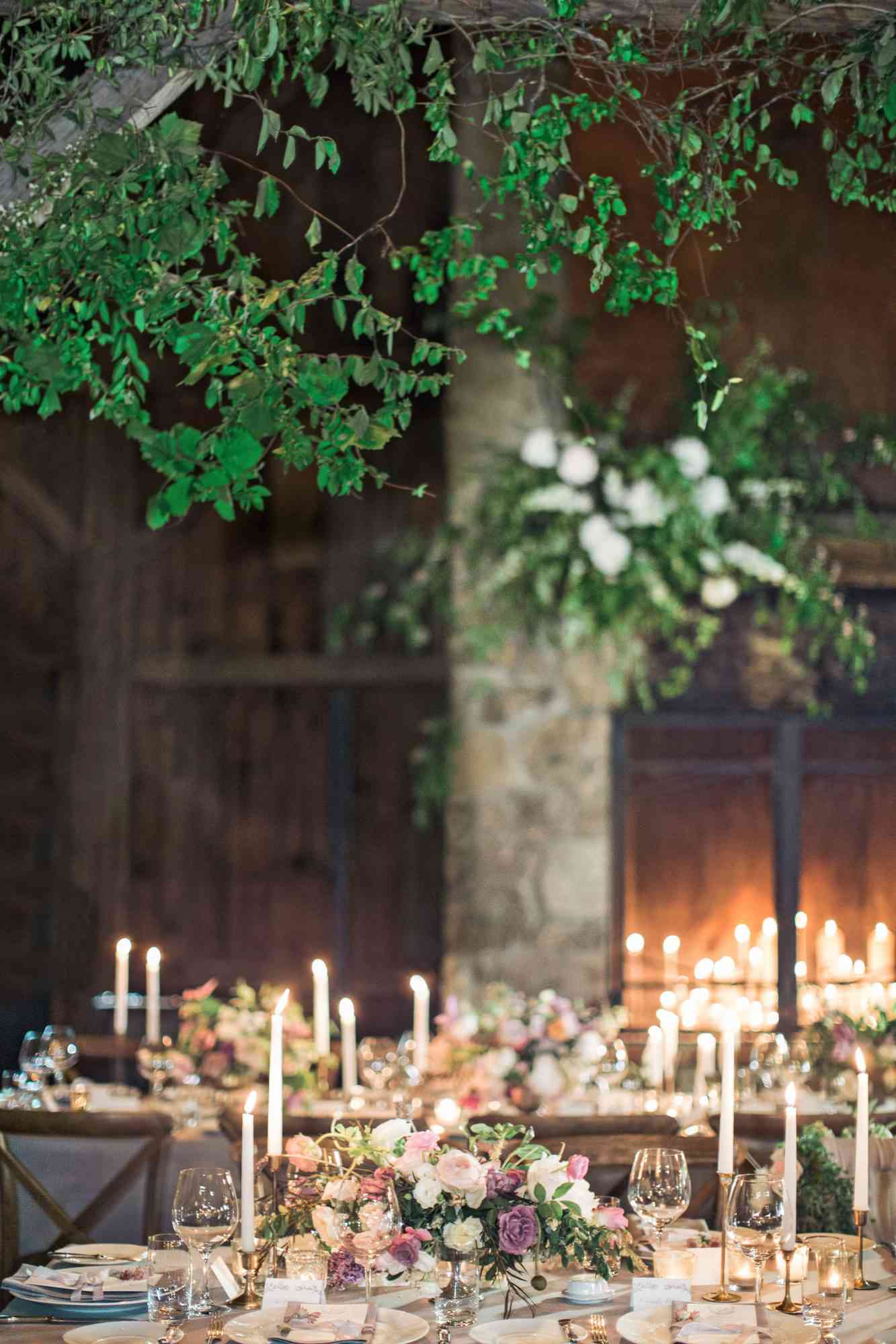 Peach, Green, and Gold Tablescape