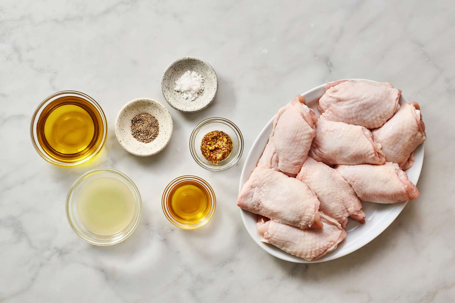 ingredients for easy roasted chicken thighs