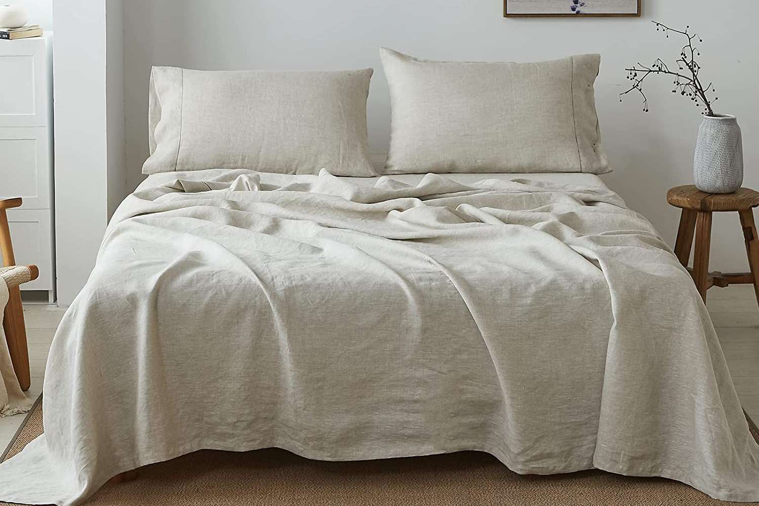 Simple&Opulence Washed Linen Sheet Set