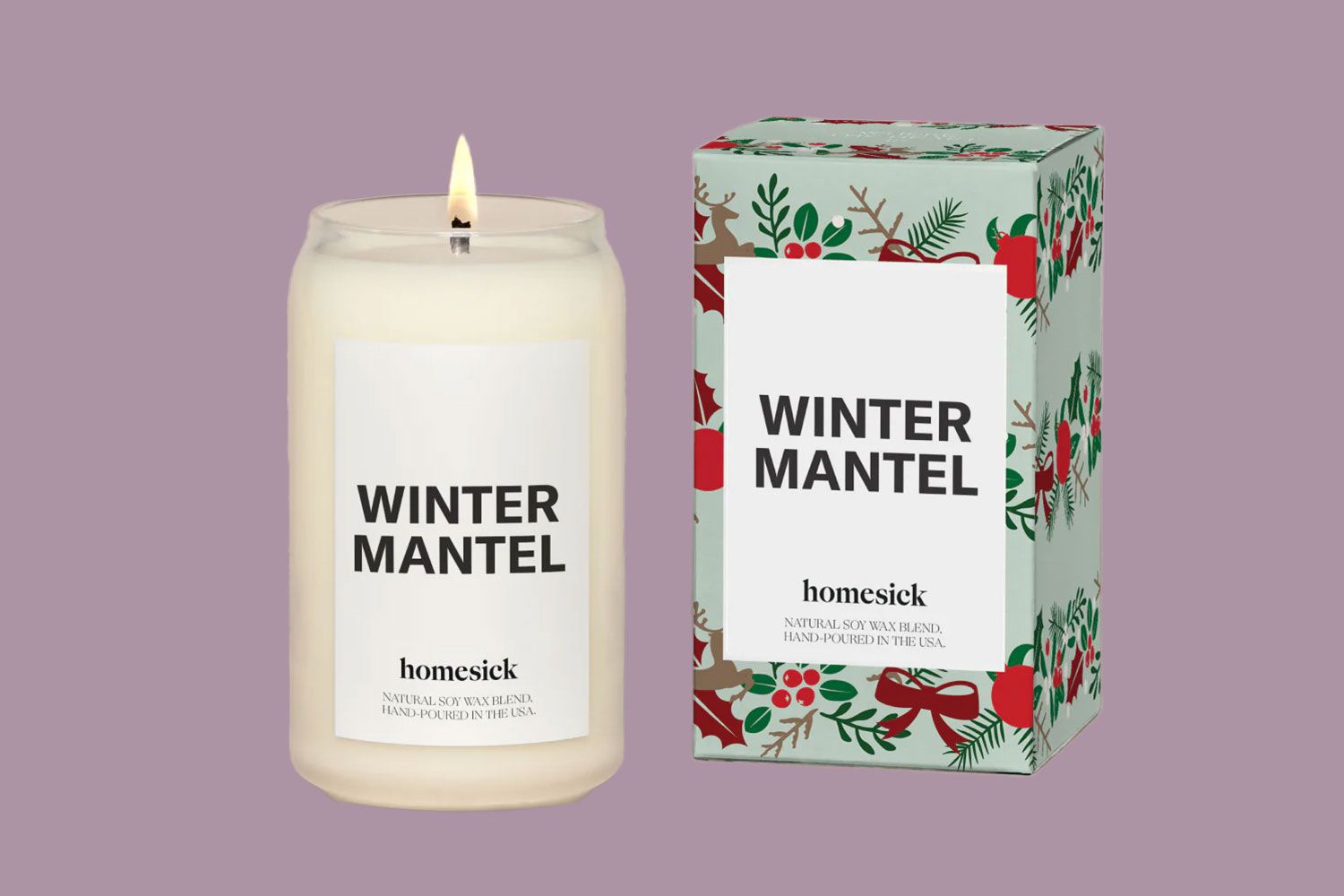 Winter Mantel Candle