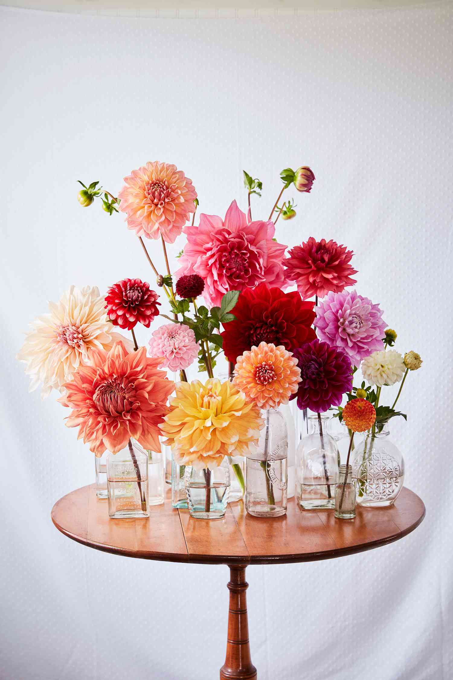 Flowers in vases on a table