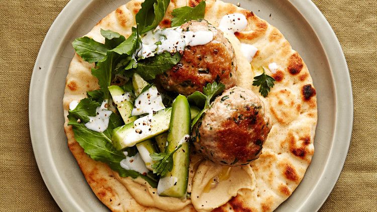 greek turkey burgers recipe plate