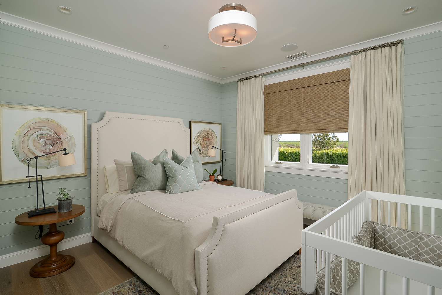 Bedroom painted blue