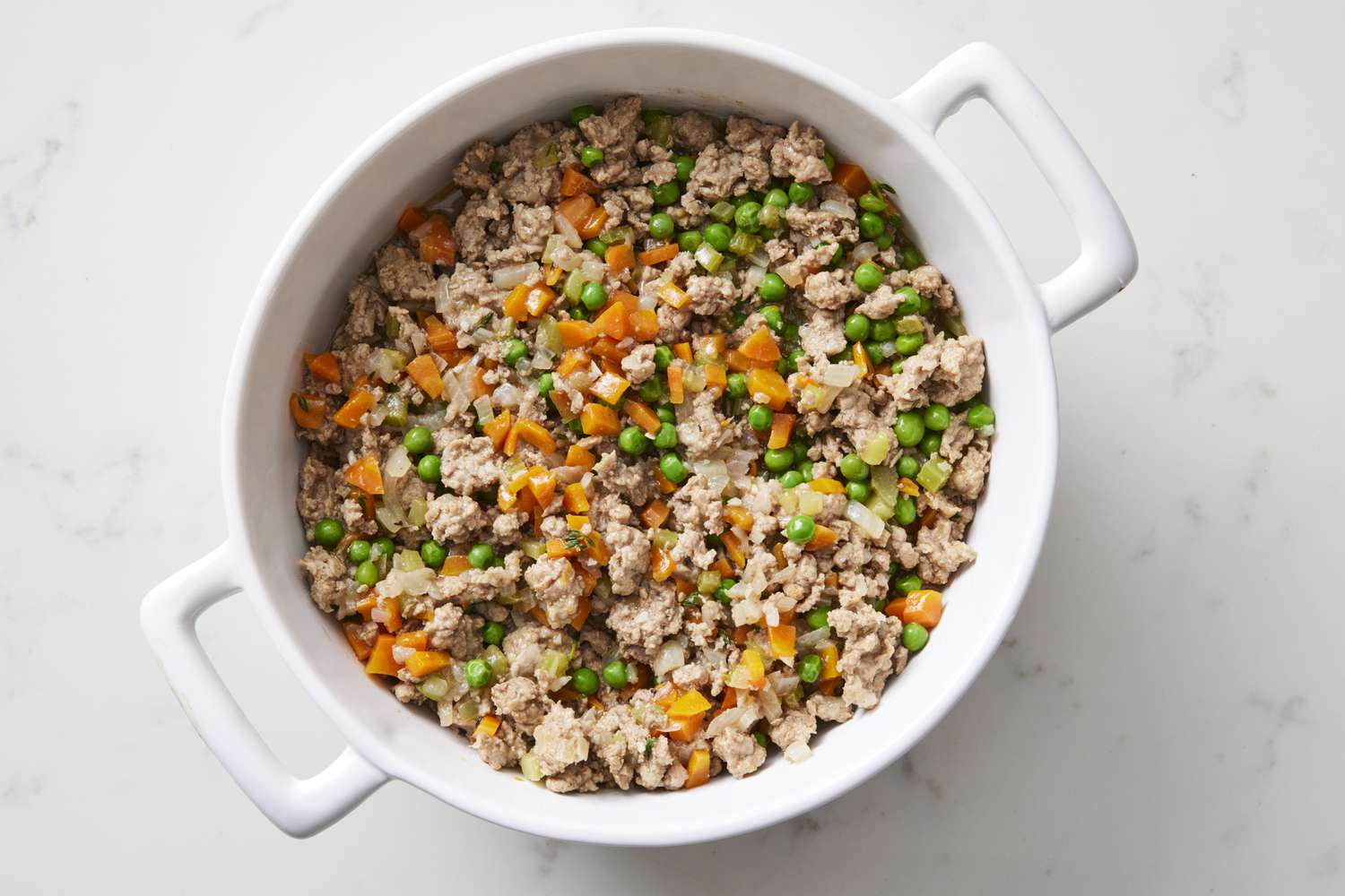Ground turkey and vegetables in dutch oven