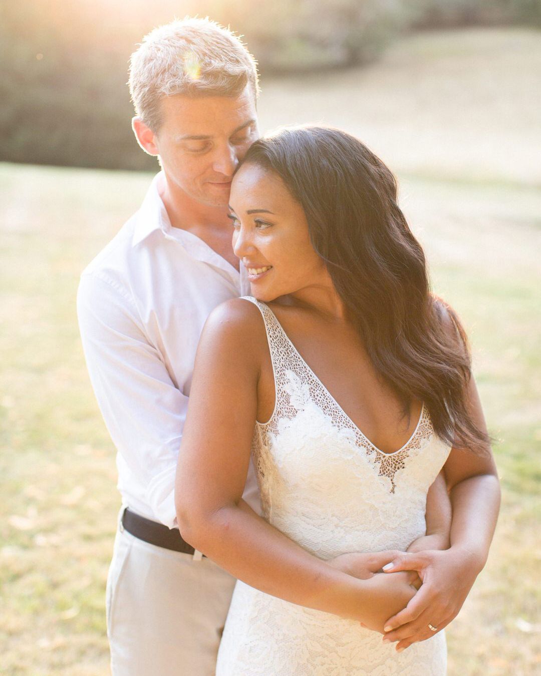 jen tim wedding couple at golden hour