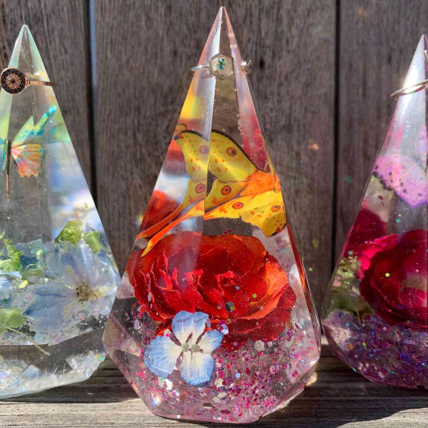 resin flower ring holders