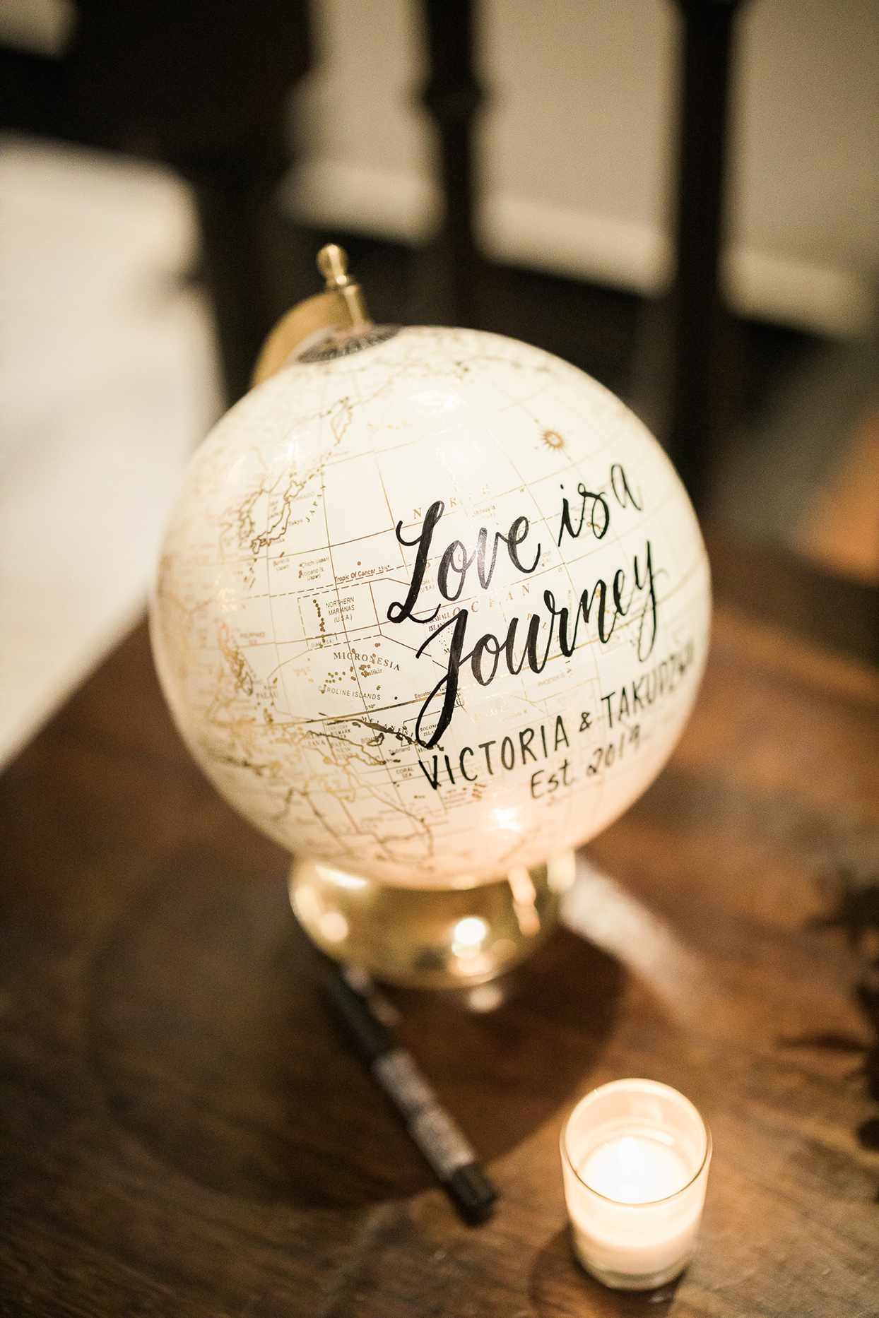 victoria tk wedding guest book globe