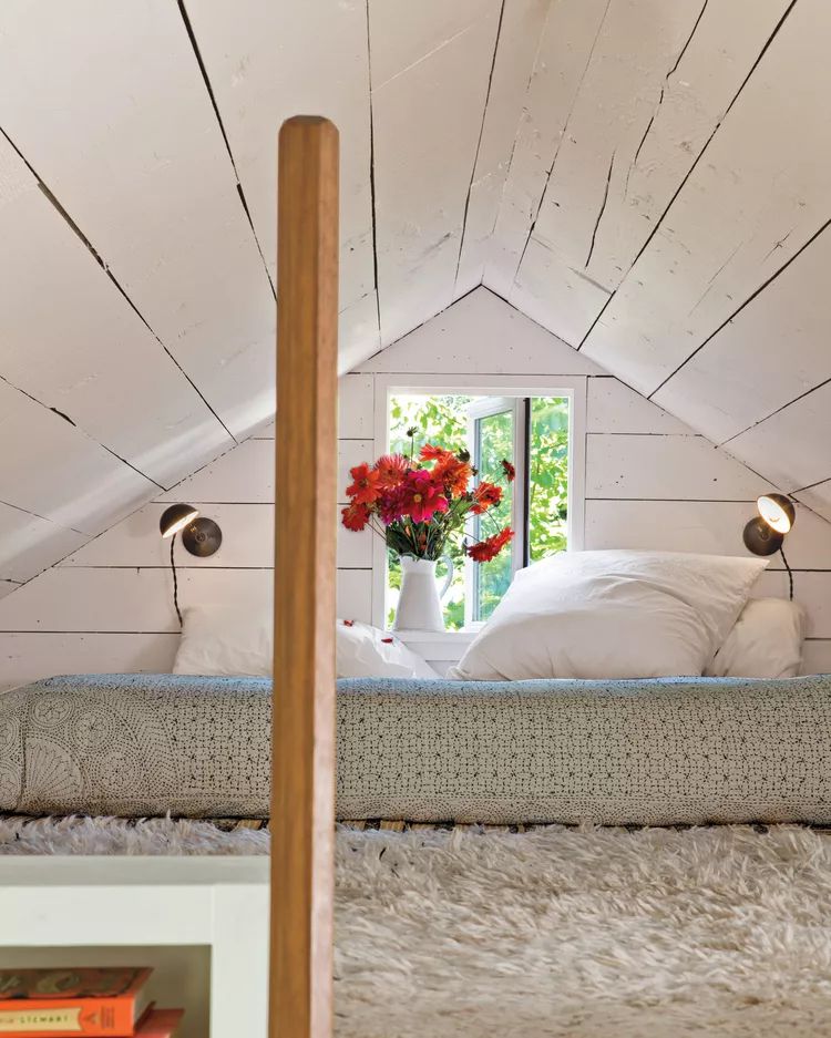 Quaint Sleeping Area in Attic Loft