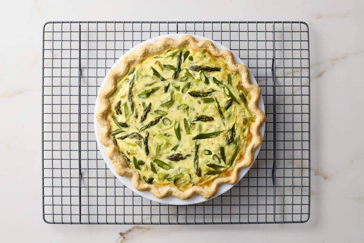 Asparagus Leek Gruyere Quiche