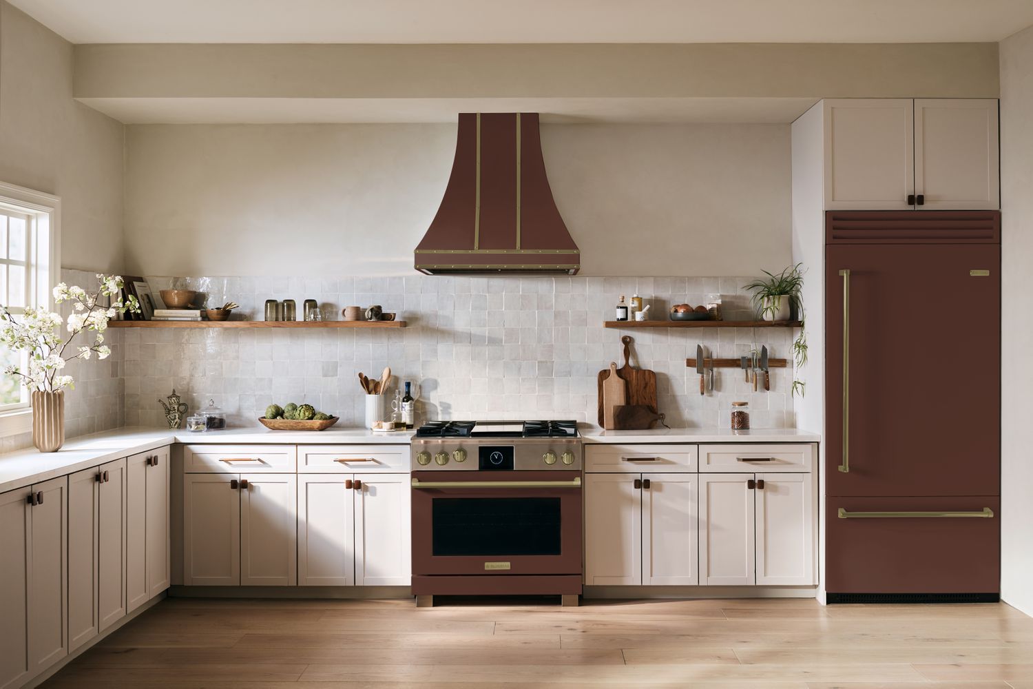 brown kitchen appliances